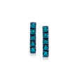 .10 ct. t.w. Blue Diamond Bar Stud Earrings in Sterling Silver