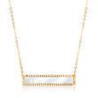 Italian Mother-Of-Pearl Bar Necklace in 14kt Yellow Gold