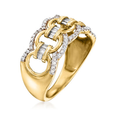 .33 ct. t.w. Diamond Circle-Link Ring in 14kt Yellow Gold