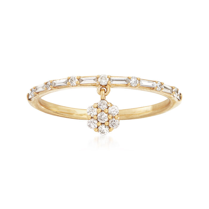 .25 ct. t.w. Diamond Charm Ring in 14kt Yellow Gold | Ross-Simons