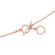 Swarovski Crystal &quot;Lollypop&quot; Pearl Bullseye Lariat Necklace in Rose Gold-Plated Metal