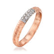 .10 ct. t.w. Pave Diamond Ring in 14kt Rose Gold
