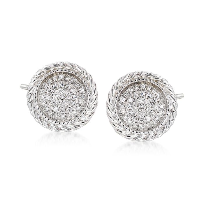 .10 ct. t.w. Diamond Earrings in 14kt White Gold