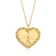Italian 14kt Yellow Gold Personalized Heart Necklace