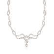 C. 1990 Vintage 11.17 ct. t.w. Multi-Cut Diamond Necklace in Platinum