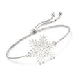 Sterling Silver Snowflake Bolo Bracelet