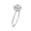 .39 ct. t.w. Diamond Halo Engagement Ring Setting in 14kt White Gold