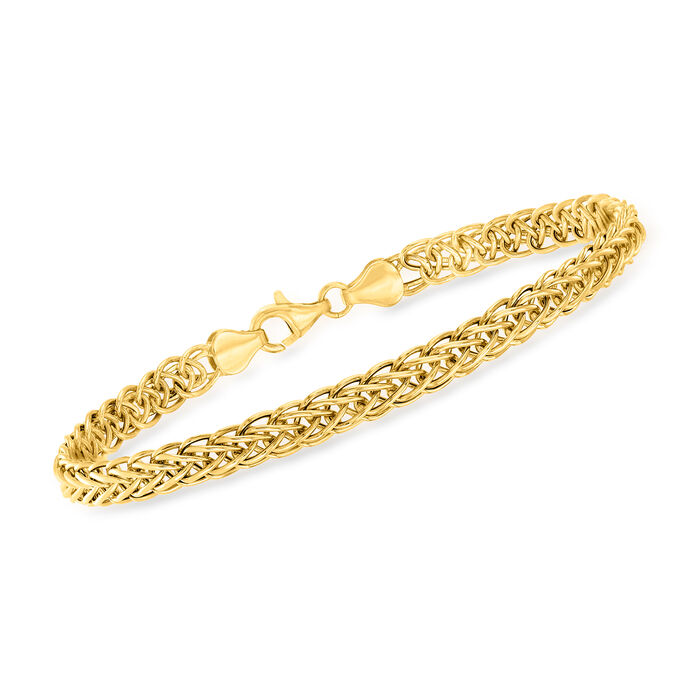 18kt Yellow Gold Wheat-Link Bracelet
