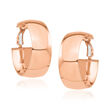 Italian 14kt Rose Gold Hoop Earrings