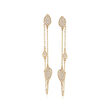 .45 ct. t.w. Pave Diamond Front-Back Drop Earrings in 14kt Yellow Gold