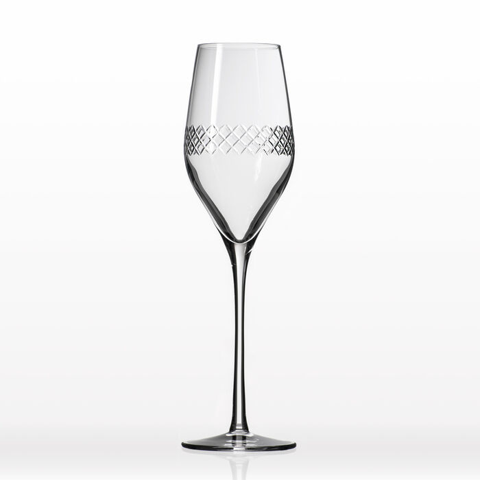 Rolf Glass &quot;Diamond&quot; Set of 4 Flute Glasses