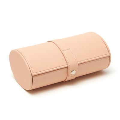 Brouk & Co. &quot;Riley&quot; Pink Faux Leather Travel Jewelry Roll