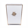 &quot;Regency Bee&quot; White Square Wastebasket