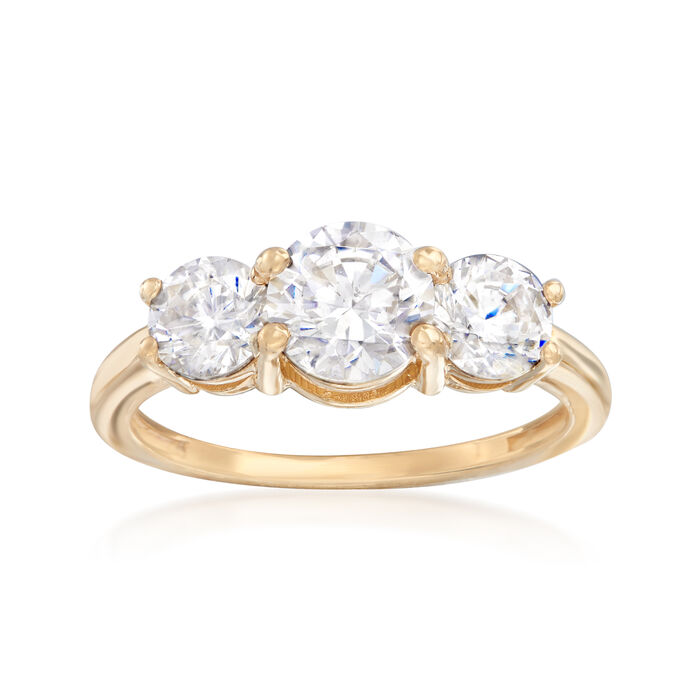 2.00 ct. t.w. CZ Ring in 14kt Yellow Gold