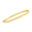 &quot;Broadway Stack&quot; of Five Bangle Bracelets in 18kt Gold Over Sterling