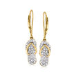 .50 ct. t.w. Diamond Flip-Flop Drop Earrings in 18kt Gold Over Sterling