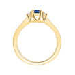 .60 Carat Sapphire Ring with .11 ct. t.w. Diamonds in 14kt Yellow Gold