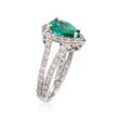 1.85 Carat Emerald and 1.00 ct. t.w. Diamond Ring in 14kt White Gold