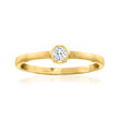 .10 Carat Bezel-Set Diamond Solitaire Ring in 14kt Yellow Gold