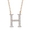 .10 ct. t.w. Diamond Initial &quot;U&quot; Necklace in 14kt Yellow Gold