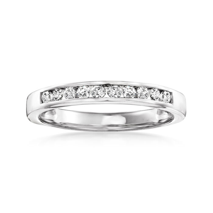 .25 ct. t.w. Channel-Set Diamond Wedding Band in 14kt White Gold