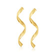Italian 14kt Yellow Gold Swirl Drop Earrings