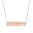 .40 ct. t.w. Diamond Bar Necklace in 14kt Rose Gold