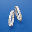 1.50 ct. t.w. Diamond Inside-Outside Hoop Earrings in Sterling Silver