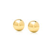 8mm 14kt Yellow Gold Domed Stud Earrings