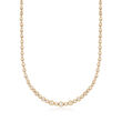 3.50 ct. t.w. Diamond Bubble Bezel Necklace in 14kt Yellow Gold