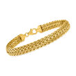 Italian 18kt Yellow Gold Wheat-Link Bracelet