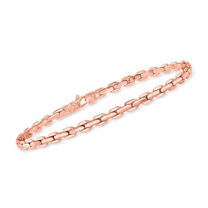 Italian 14kt Rose Gold Cable-Link Bracelet