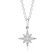 .10 ct. t.w. Diamond North Star Pendant Necklace in Sterling Silver