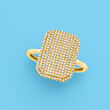 .33 ct. t.w. Pave Diamond Rectangular Ring in 14kt Yellow Gold