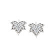 .20 ct. t.w. Diamond Maple Leaf Earrings in Sterling Silver