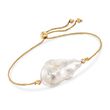 13-16mm Cultured Baroque Pearl Bolo Bracelet in 14kt Yellow Gold