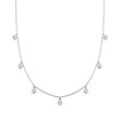 1.00 ct. t.w. Diamond Station Necklace in 14kt White Gold