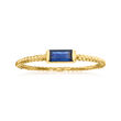 .30 Carat Sapphire Beaded Ring in 14kt Yellow Gold
