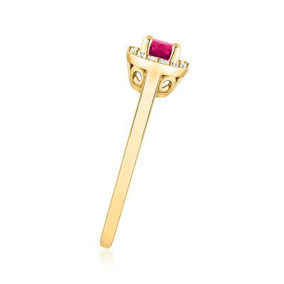 .60 Carat Ruby Ring with .10 ct. t.w. Diamonds in 14kt Yellow Gold