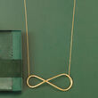 Italian 14kt Yellow Gold Large Infinity Symbol Necklace