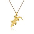 14kt Yellow Gold Alligator Pendant Necklace