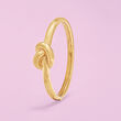 14kt Yellow Gold Love Knot Bangle Bracelet
