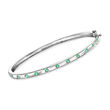 .30 ct. t.w. Emerald Bangle Bracelet in Sterling Silver