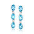 4.10 ct. t.w. Apatite and .17 ct. t.w. White Zircon Drop Earrings in Sterling Silver