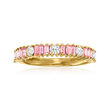 .50 ct. t.w. Pink Sapphire and .36 ct. t.w. Diamond Ring in 14kt Yellow Gold