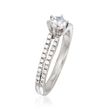 .28 ct. t.w. Diamond Two-Row Engagement Ring Setting in 14kt White Gold