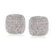 1.00 ct. t.w. Diamond Square Earrings in Sterling Silver