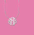 Sterling Silver Personalized Monogram Necklace