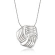 Italian Sterling Silver Love Knot Necklace