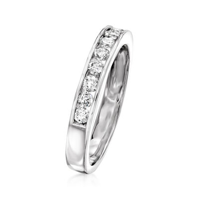 .50 ct. t.w. Channel-Set Diamond Wedding Band in 14kt White Gold